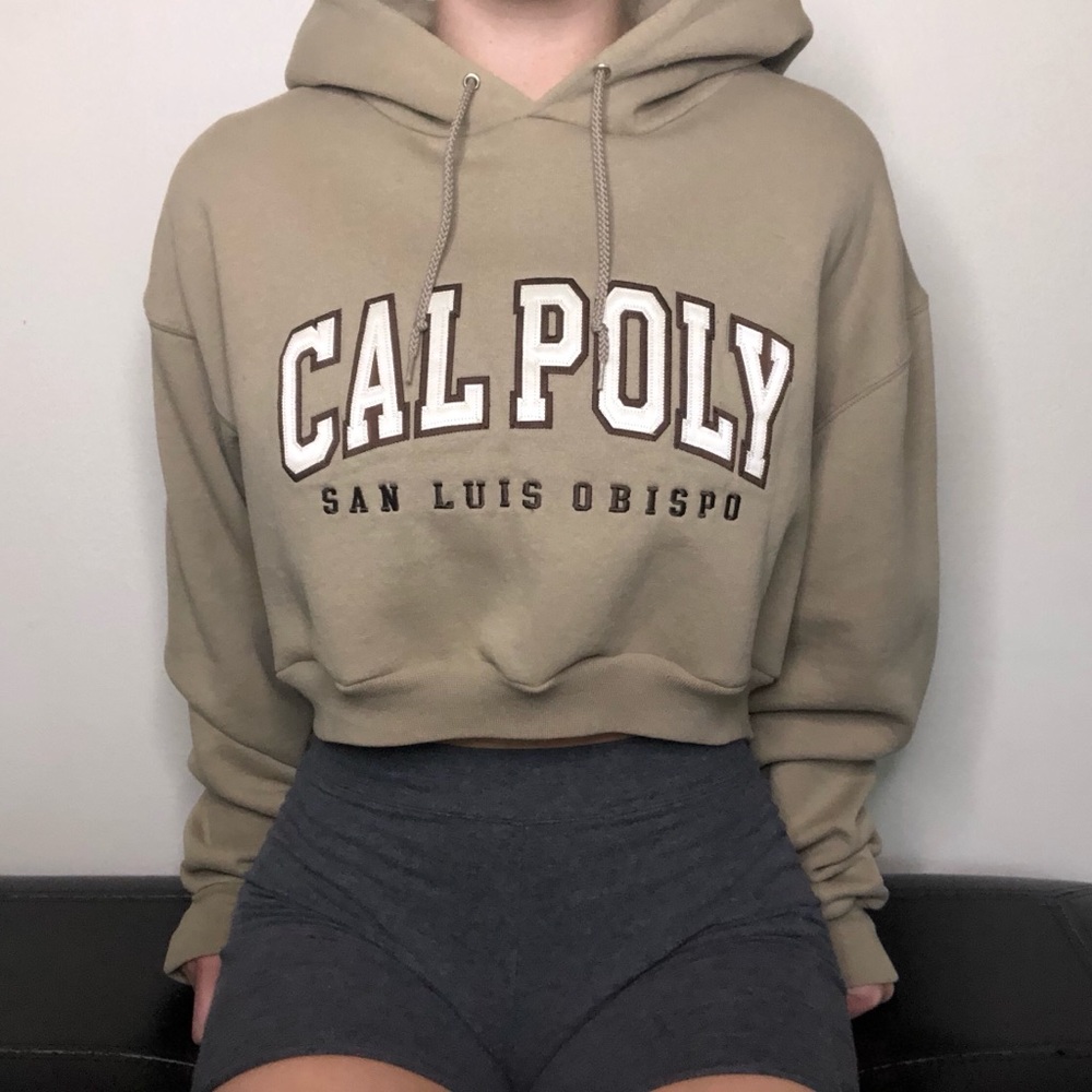 Champion Cal Poly Cropped Hoodie